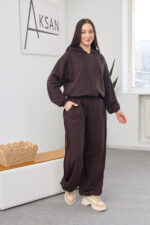 Set 26.2873 tricot buclat, culoare Ciocolata inchisa, 42(S), 44(M), 46(L) - Image 3