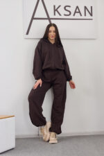 Set 26.2873 tricot buclat, culoare Ciocolata inchisa, 42(S), 44(M), 46(L) - Image 6