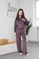 Set 26.2861 velur subțire, culoare Ciocolată , 40(XS), 42(S), 44(M) - Image 6