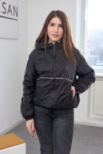 Windbreaker 26.2864 lacquered raincoat fabric, color Black, 42(S), 44(M), 46(L)