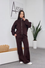 Set 26.2886 Interlock-Strick, Farbe Dunkle Schokolade, 40(XS), 42(S), 44(M)