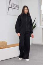 Set 26.2886 Interlock-Strick, Farbe Schwarz, 40(XS), 42(S), 44(M)