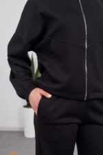Set 26.2886 Interlock-Strick, Farbe Schwarz, 40(XS), 42(S), 44(M) - Image 4