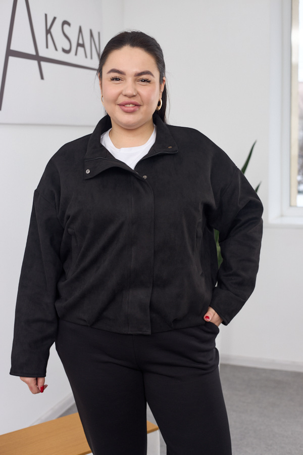 sera9430 Ветровка 26.2869 велур върху дайвинг, цвят Черен, 46(L), 48(XL), 50(XXL) - Image 1