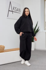 Set 26.2890 Loopback-Strickstoff, Farbe Schwarz, 40(XS), 42(S), 44(M) - Image 5