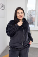 Костюм 26.2861 б Велюр тонкий, колір Чорний, 46(L), 48(XL), 50(ХХL) - Зображення 6