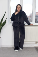 Костюм 26.2861 б Велюр тонкий, колір Чорний, 46(L), 48(XL), 50(ХХL) - Зображення 3