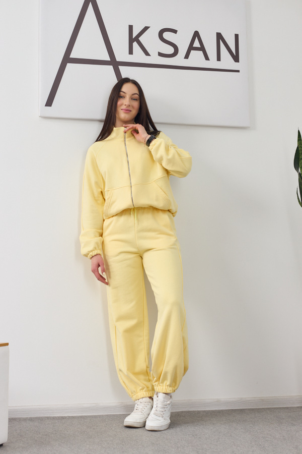 sera9802 Set 26.2890 Loopback-Strickstoff, Farbe Banane, 40(XS), 42(S), 44(M) - Image 1