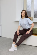 Панталони 26.2730 двуконечен трикотаж, цвят Тъмен шоколад, 40(XS), 42(S), 44(M), 46(L) - Image 5