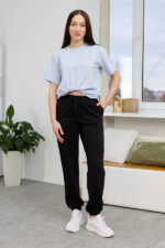 Pants 26.2730 two-thread knit fabric, color Black, 40(XS), 42(S), 44(M), 46(L) - Image 6