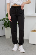 Pants 26.2730 two-thread knit fabric, color Black, 40(XS), 42(S), 44(M), 46(L)