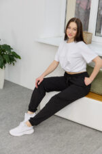 Pants 26.2730 two-thread knit fabric, color Black, 40(XS), 42(S), 44(M), 46(L) - Image 5