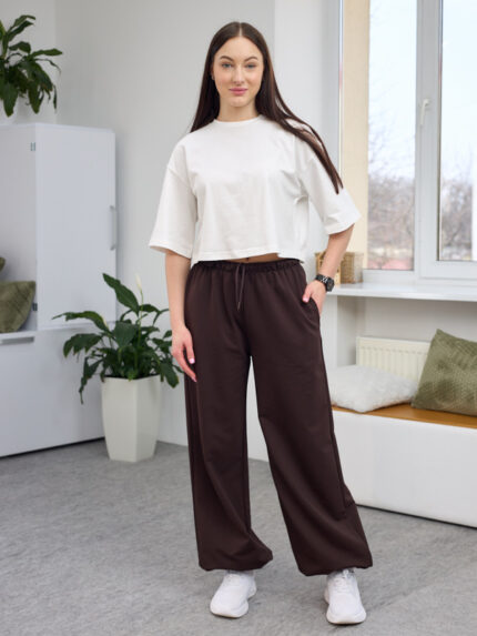 Штани 26.2914 н Трикотаж двухнитка, колір Темний шоколад, 40(XS), 42(S), 44(М)