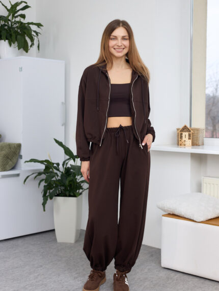 Костюм 26.2912 н Трикотаж двухнитка, колір Темний шоколад, 40(XS), 42(S), 44(М)