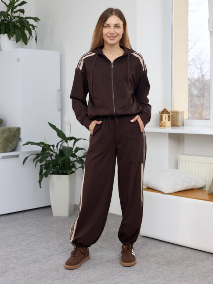 Костюм 26.2908 н Трикотаж двухнитка, колір Темний шоколад, 40(XS), 42(S), 44(М)