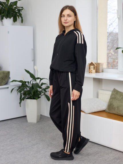 Костюм 26.2908 н Трикотаж двухнитка, колір Чорний, 40(XS), 42(S), 44(М)