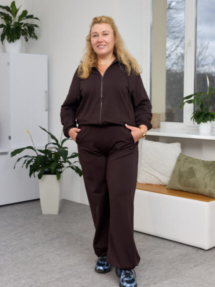 Костюм 26.2925 б Трикотаж двухнитка, колір Темний шоколад, 46(L), 48(XL)