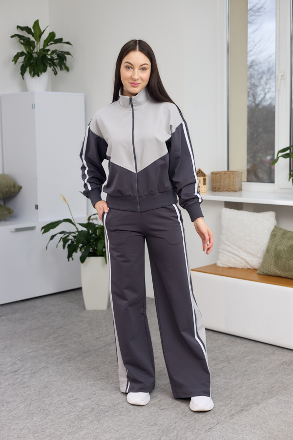 sera5129 Комплект 26.2911 двуконечен трикотаж, цвят Графит, 42(S), 44(M), 46(L) - Image 1