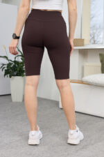 Pantaloni scurți biker 26.1881 tricot reiat, culoare Ciocolata inchisa, 42(S), 44(M), 46(L), 48(XL) - Image 2