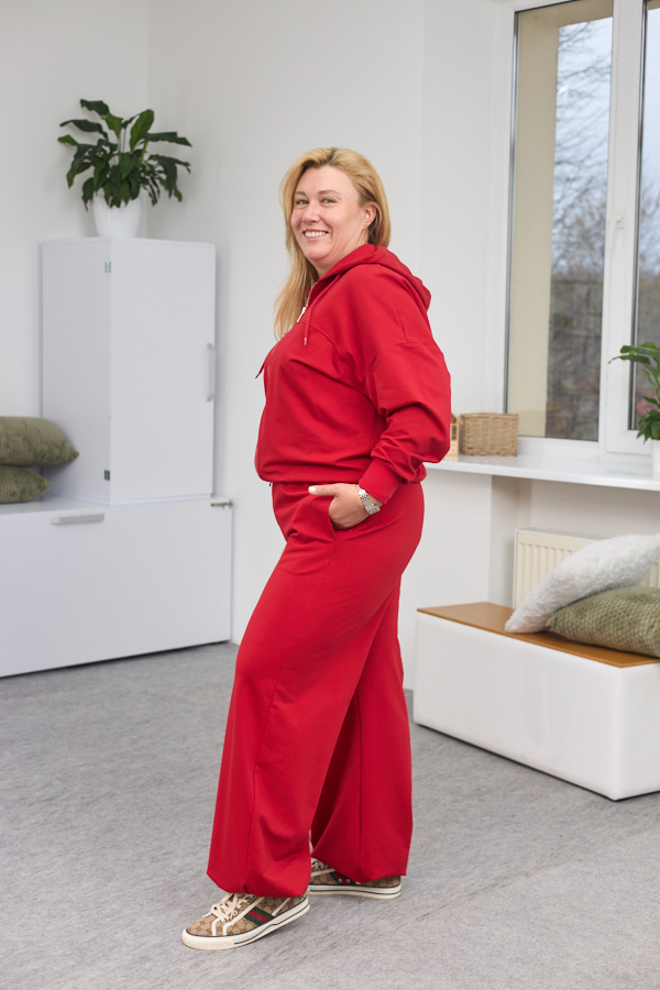 sera5665 Set 26.2923 tricot dublu, culoare Roșu, 48(XL), 50(XXL), 52(3XL) - Image 1