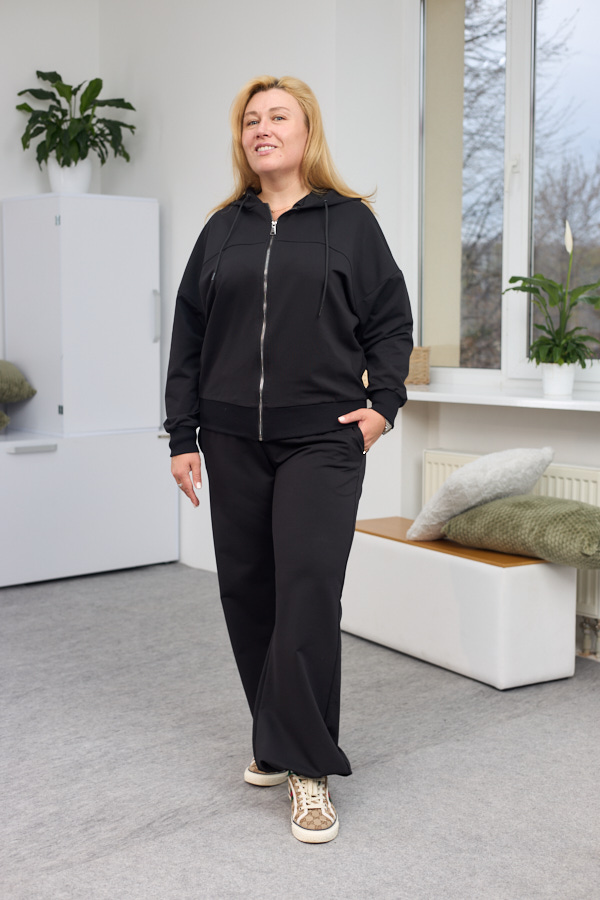 sera5685 Set 26.2923 tricot dublu, culoare Negru, 48(XL), 50(XXL), 52(3XL) - Image 1