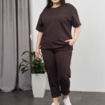 Костюм 26.2678 с.б Трикотаж двухнитка, колір Темний шоколад, 52(3XL), 54(4XL), 56(5XL)