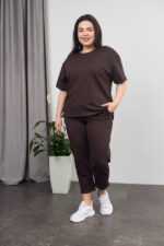 Костюм 26.2678 с.б Трикотаж двухнитка, колір Темний шоколад, 52(3XL), 54(4XL), 56(5XL)