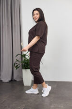 Костюм 26.2678 б Трикотаж двухнитка, колір Темний шоколад, 48(XL), 50(ХХL), 52(3XL) - Зображення 3