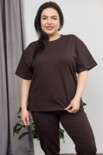 Костюм 26.2678 б Трикотаж двухнитка, колір Темний шоколад, 48(XL), 50(ХХL), 52(3XL) - Зображення 6