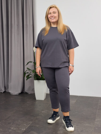 Костюм 26.2678 б Трикотаж двухнитка, колір Графіт, 48(XL), 50(ХХL), 52(3XL)