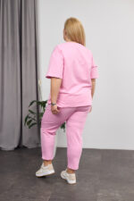 Костюм 26.2678 с.б Трикотаж двухнитка, колір Рожевий, 52(3XL), 54(4XL), 56(5XL) - Зображення 2