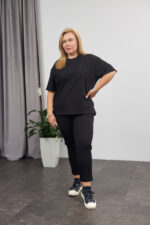 Костюм 26.2678 с.б Трикотаж двухнитка, колір Чорний, 52(3XL), 54(4XL), 56(5XL) - Зображення 6