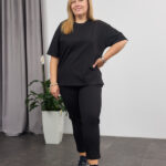 Костюм 26.2678 с.б Трикотаж двухнитка, колір Чорний, 52(3XL), 54(4XL), 56(5XL)
