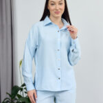 Set 26.2944 Boho-Leinen, Farbe Himmelblau, 42(S), 44(M), 46(L)