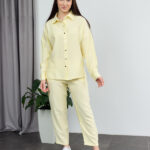 Set 26.2944 Boho-Leinen, Farbe Banane, 42(S), 44(M), 46(L)