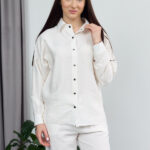 Set 26.2944 Boho-Leinen, Farbe Milchweiß, 42(S), 44(M), 46(L)