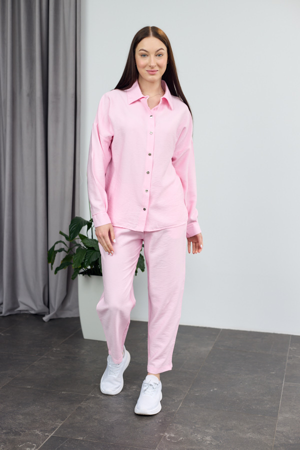 sera7752 Set 26.2944 Boho-Leinen, Farbe Hellrosa, 42(S), 44(M), 46(L) - Image 1