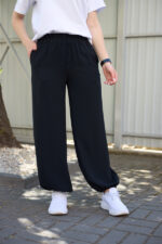 Hosen 26.2937 amerikanischer Krepp, Farbe Schwarz, 40(XS), 42(S), 44(M)
