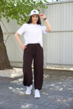 Pants 26.2937 American crepe, color Dark chocolate, 40(XS), 42(S), 44(M) - Image 5
