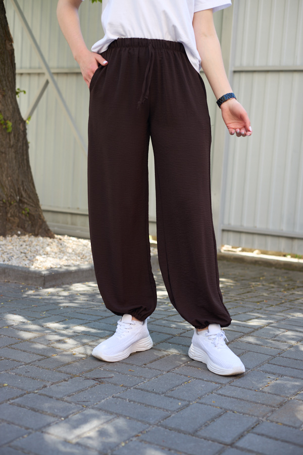 sera8325 Pants 26.2937 American crepe, color Dark chocolate, 40(XS), 42(S), 44(M) - Image 1
