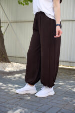 Pants 26.2937 American crepe, color Dark chocolate, 40(XS), 42(S), 44(M) - Image 3