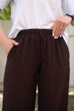 Pants 26.2937 American crepe, color Dark chocolate, 40(XS), 42(S), 44(M) - Image 4