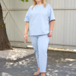 Костюм 26.2678 б Трикотаж двухнитка, колір Блакитний, 48(XL), 50(ХХL), 52(3XL)