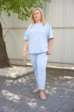 Костюм 26.2678 б Трикотаж двухнитка, колір Блакитний, 48(XL), 50(ХХL), 52(3XL)