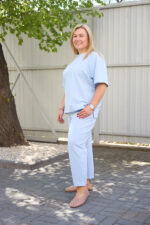 Костюм 26.2678 с.б Трикотаж двухнитка, колір Блакитний, 52(3XL), 54(4XL), 56(5XL) - Зображення 3