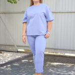 Костюм 26.2678 б Трикотаж двухнитка, колір Лавандовий, 48(XL), 50(ХХL), 52(3XL)