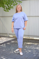 Костюм 26.2678 б Трикотаж двухнитка, колір Лавандовий, 48(XL), 50(ХХL), 52(3XL)