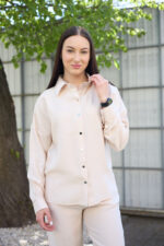Set 26.2944 Boho-Leinen, Farbe Creme, 42(S), 44(M), 46(L)