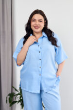 Комплект 26.2931 лен, цвят Светлосин, 52(3XL), 54(4XL), 56(5XL) - Image 6