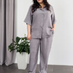 Комплект 26.2931 лен, цвят Тъмносив, 52(3XL), 54(4XL), 56(5XL)